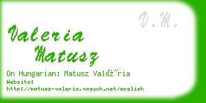 valeria matusz business card